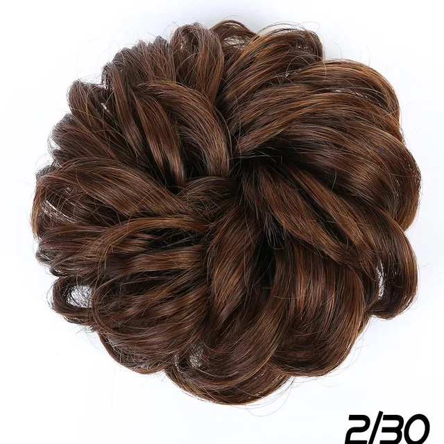 Allaosify Синтетические Искусственные волосы пучок шиньоны шиньон для женщин эластичные резинки для волос кусок пучок волос хвост апдо афро конский хвост - Цвет: 2I30