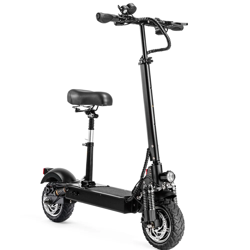 10 "52V3200W Folding Electric Scooter Adult Aluminum Alloy Off-road Dual Drive Dual Oil Disc Brake Lithium Electric Scooter