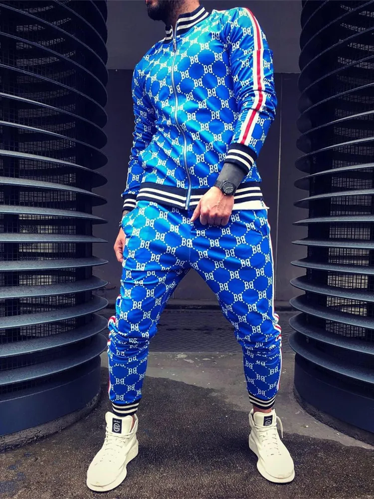 2020 New Mens Sets 2 Piece New Men' s Fashion Jacket and Sport joggers Pants Set Tracksuit Men Casual Sports Suit M-XXL 2020 New Mens Sets 2 Piece New Men' s Fashion Jacket and Sport joggers Pants Set Tracksuit Men Casual Sports Suit M-XXL