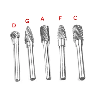 

5pcs/Set 6*10mm Rotary File Cutter Tungsten Carbide Burr Engraving Carving Tool for Woodworking Metalworking DGAFC