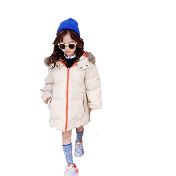

Baby Girls down Jacket 2019 Winter New Style Korean-style Big Boy Letter Collar Thick Western Style down Feather