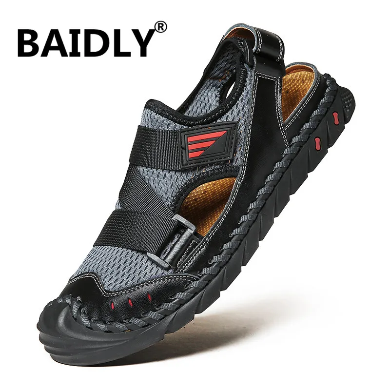 Genuine Leather Men Sandals Shoes Summer Man Leisure Beach Mens Shoe High Quality Sandals