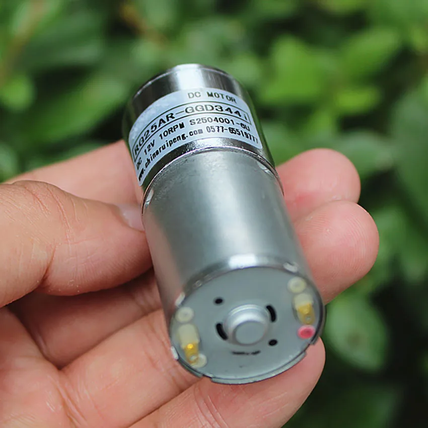 DC3.7V-12V 370 двигатель постоянного тока 10 об./мин. 80mA высокий крутящий момент медленно Скорость щеточный мотор G25 металлический Шестерни коробка для Аксессуары для двигателя