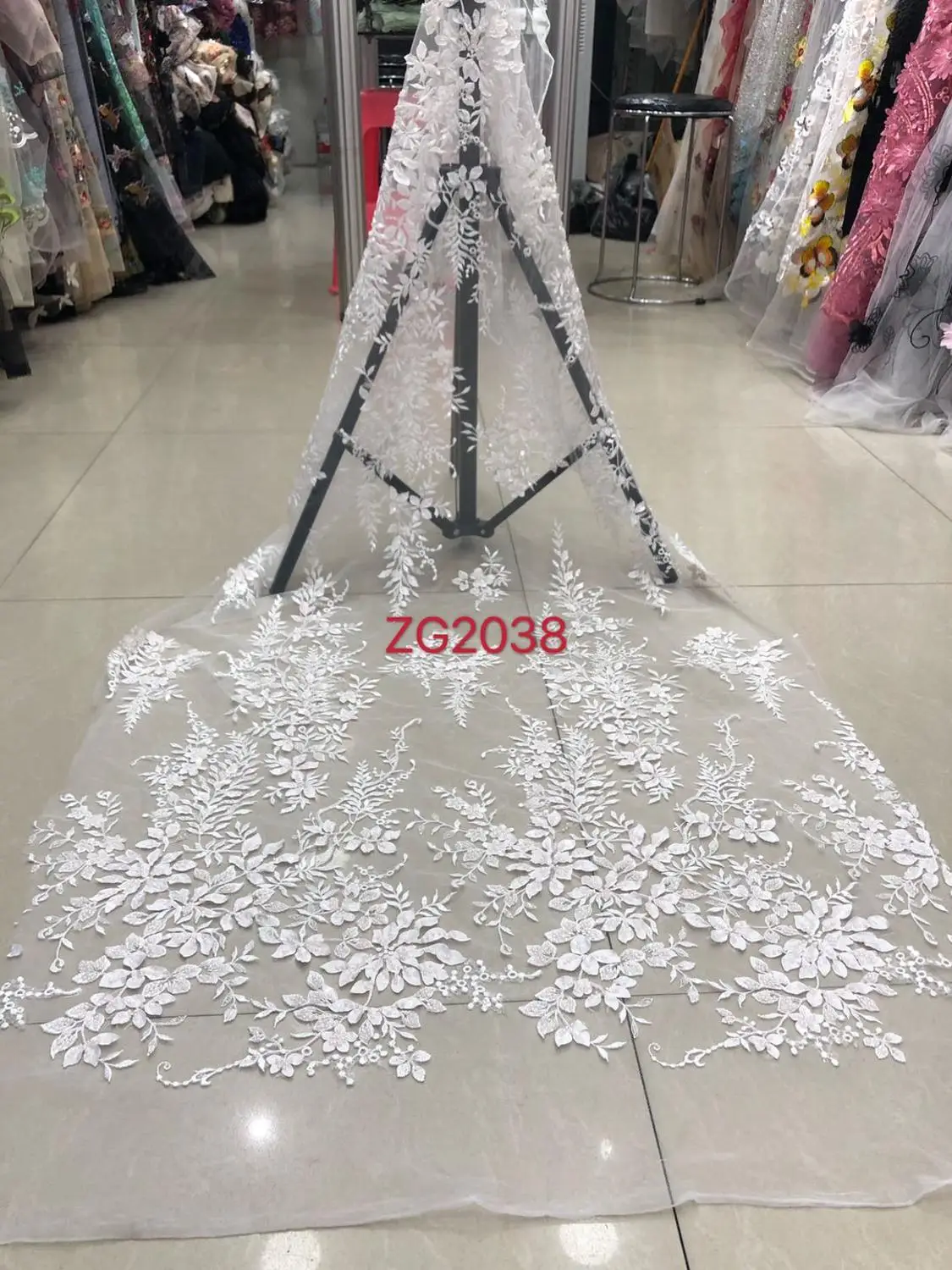 

В наличии 5 ярдов/сумка, высококачественная ткань во французском стиле с цветочным узором для свадебного платья, дизайн TYN77 #