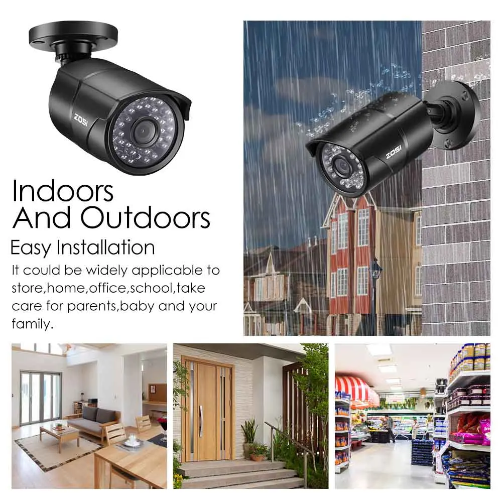 ZOSI 1080P 16CH AHD Analog CCTV System TVI Recorder DVR Kit Dome Bullet Waterproof Video IR Filter Nightvision Outdoor Camera