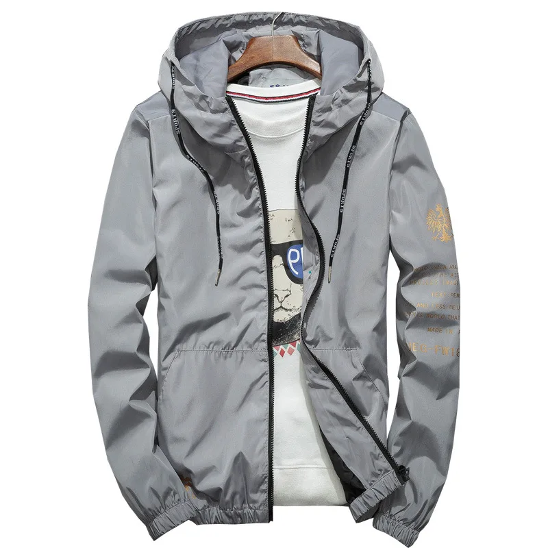 8XL Осенняя мужская куртка брендовая черная Повседневная Свободная бомбер с