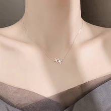 925 стерлингового серебра с блестящими звездочками на CZ циркониевое колье с подвесками Женские Свадебная вечеринка украшения Креативный дизайн корейский Стиль аксессуары 925 стерлингового серебра с блестящими звездочками на CZ циркониевое колье с подвесками Женские Свадебная вечеринка украшения Креативный дизайн корейский Стиль аксессуары