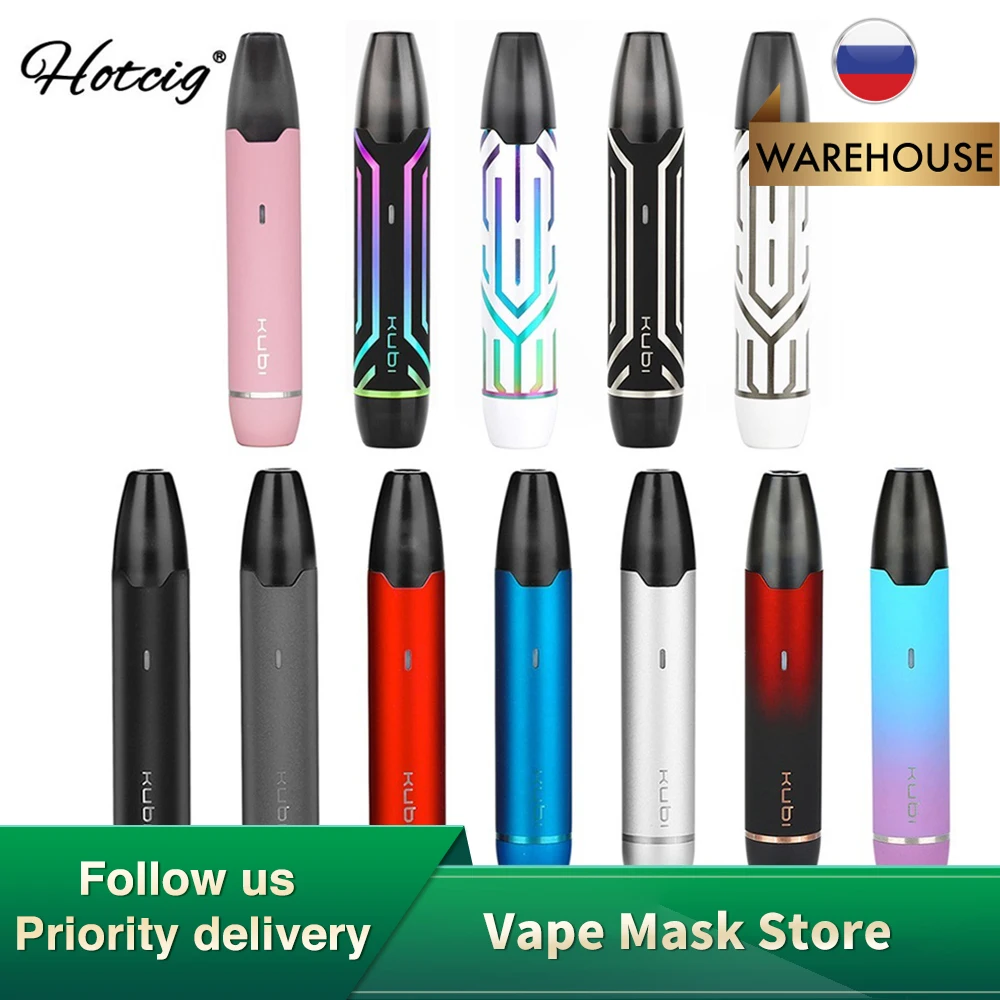 Оригинальный Hotcig КУБИ Pod Starter Kit встроенный 550 мА/ч Батарея с 1 7 мл Ёмкость & 1.8ohm