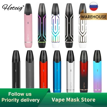 

Original Hotcig Kubi Pod Starter Kit Built-in 550mAh Battery with 1.7ml Pod Capacity & 1.8ohm Ceramic Coil VS Minifit / VINCI X