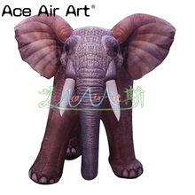 Подгонянный наружный надувной слон 3.5mH большой рекламный надувной слон животное яркий шар для украшения события