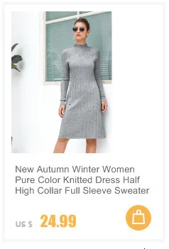 Autumn Winter Casual Women High Collar Knee-length Sweater Dress Ladies Casual Full Sleeve Straight Knit Dress Ropa Mujer