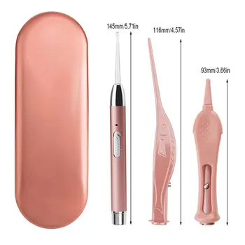 

USB Children ear spoon set baby nail clippers light tweezers visible ear spoon light ear spoon set for Kids