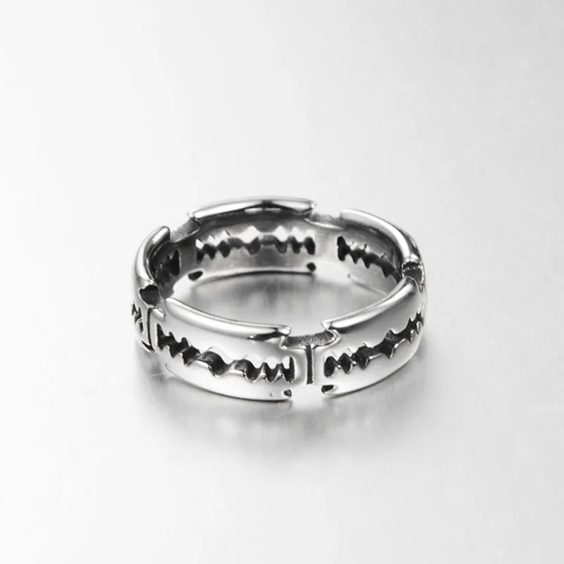 Stainless Steel Ring Charm Hip Hop Bladed for Man Women