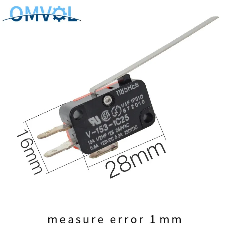 Микро концевой выключатель с Roller Lever V-15 V-151 V-152 V-153 V-154 V-155 V-156-1C25