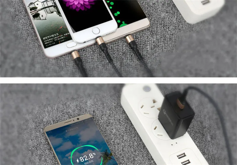 CatXaa 3 в 1 1,25 м нейлоновый кабель type-c Micro USB 3A зарядный кабель красный супер быстрый зарядный кабель для samsung Xiaomi