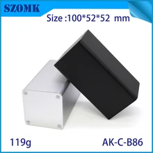 10 шт. 110*52*52 мм szomk cuboid экструдированный алюминиевый Соединительный промышленный корпус для pcb анодированный закрывающийся алюминиевый ящик