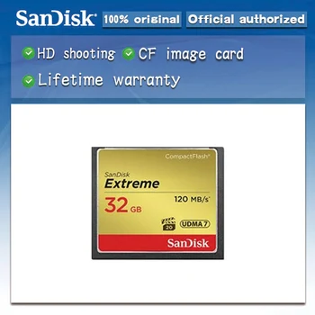 

Sandisk Extreme Compact Flash Camera Memory Card 16 GB 32 GB 64 GB 128 GB Up to 120 MB / s Read Speed for 4 K and Full HD Video