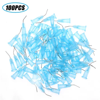 

100PCS Irrigation Bent Needle Tips Dental Flow Composite Dental Needle Resin Acid Reagent Delievery Syringe Tips Equipment