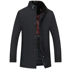 Новое поступление, Мужское пальто, модная деловая мужская куртка со съемной подкладкой, мужские парки на осень и зиму, Толстая Повседневная стеганая куртка для мужчин