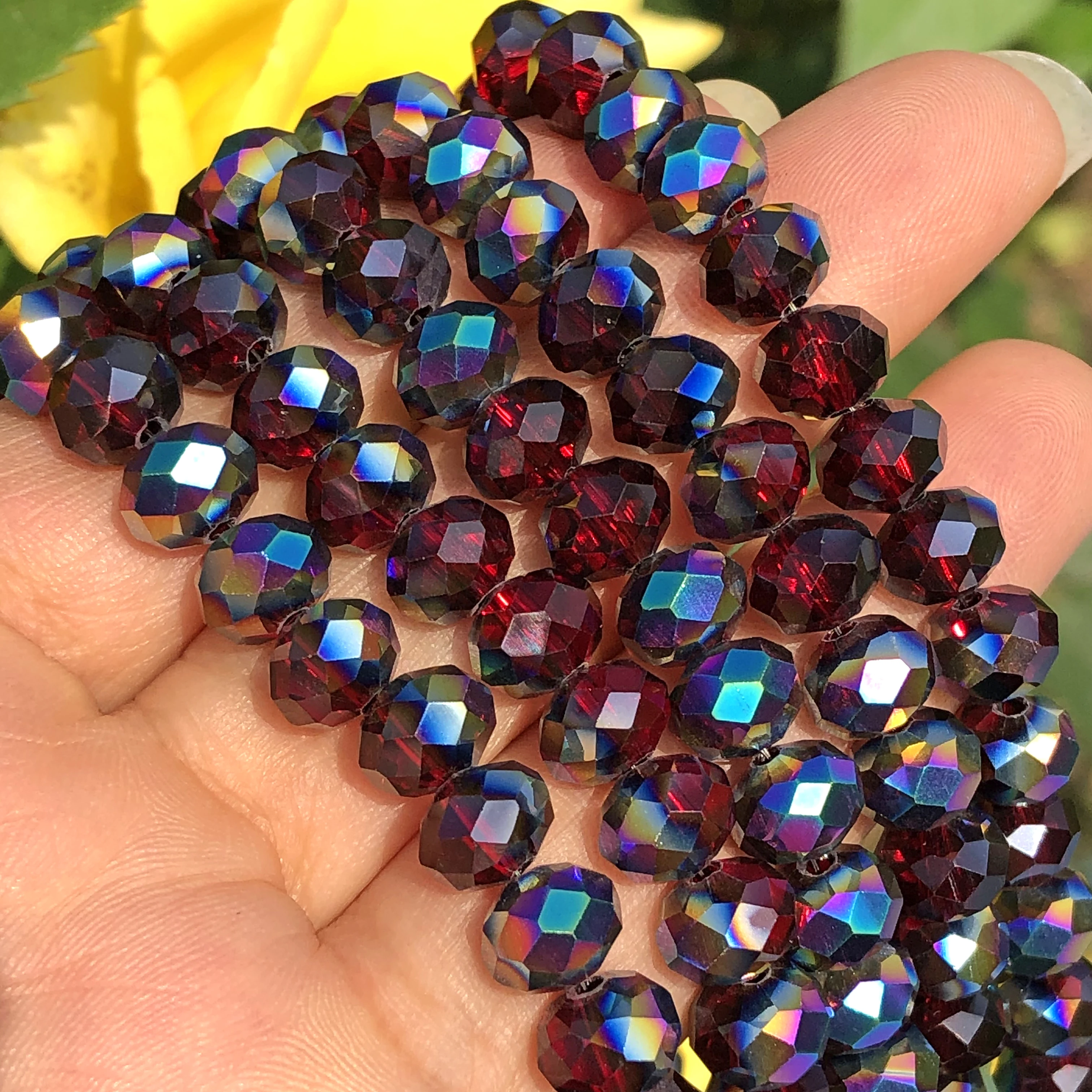 Faceted Rondelle Beads 6 8 10 12mm Czech Crystal Glass Round Loose Spacer  Beads For Diy Jewelry Making Supplies Crafts Beads - AliExpress