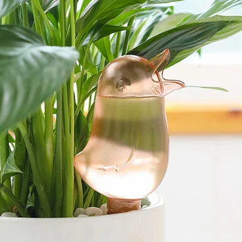 

Birds Shape Drip Watering Transparent Flower Kettle Automatic Watering Bottle Plastic Dripper for Plant HYD88