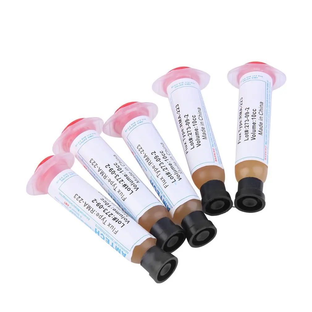 

5pcs Solder Soldering Paste Flux Grease RMA-223 10cc 10ml For Led Bga For SMD Pga No Poison No Orrosion