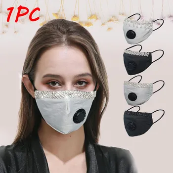 

Adult Fashion Tassel Glitter Diamond Reusable Face Shield Breathable Windproof Face Mask Washable Face Shield Cloth Mouth Mask