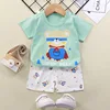 Summer Infant Newborn Cotton Short Sleeves Clothes Suits Tops + Pants Baby Toddler Boy Clothing Sets Kids Children Girl Outfits 2