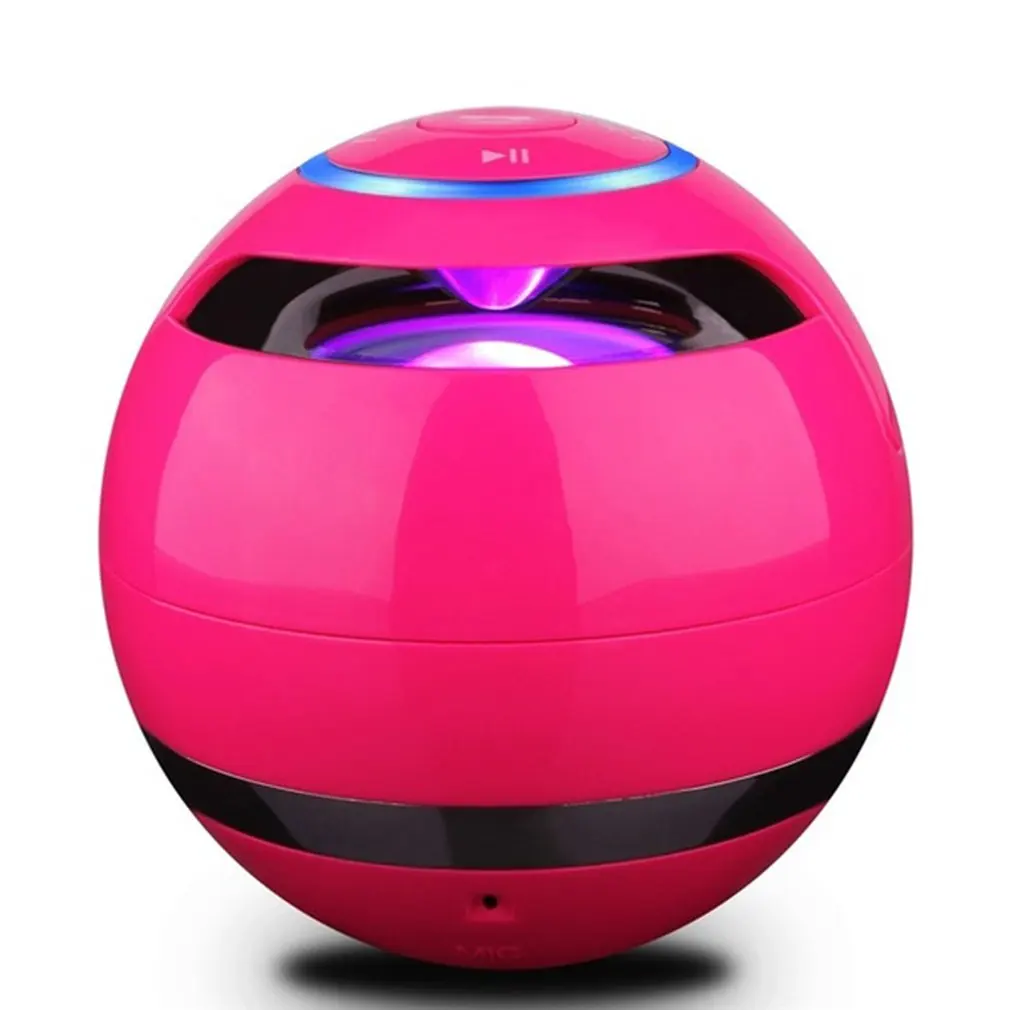 

Wireless Speaker Colors LED Lights Wireless Portable Subwoofer With Mic FM Multicolored Ball with Light Speaker Outdoor