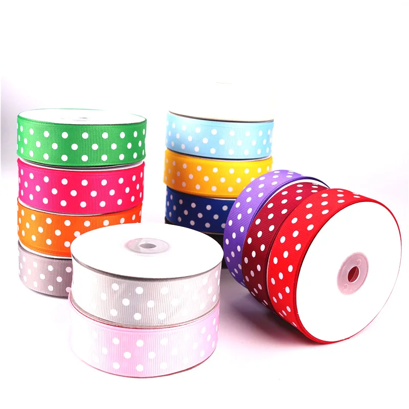 5Yards-Roll-11-colors-Best-quality-Polka-Dots-Printed-Grosgrain-Ribbons-ECO-Friendly-For-DIY-Girls
