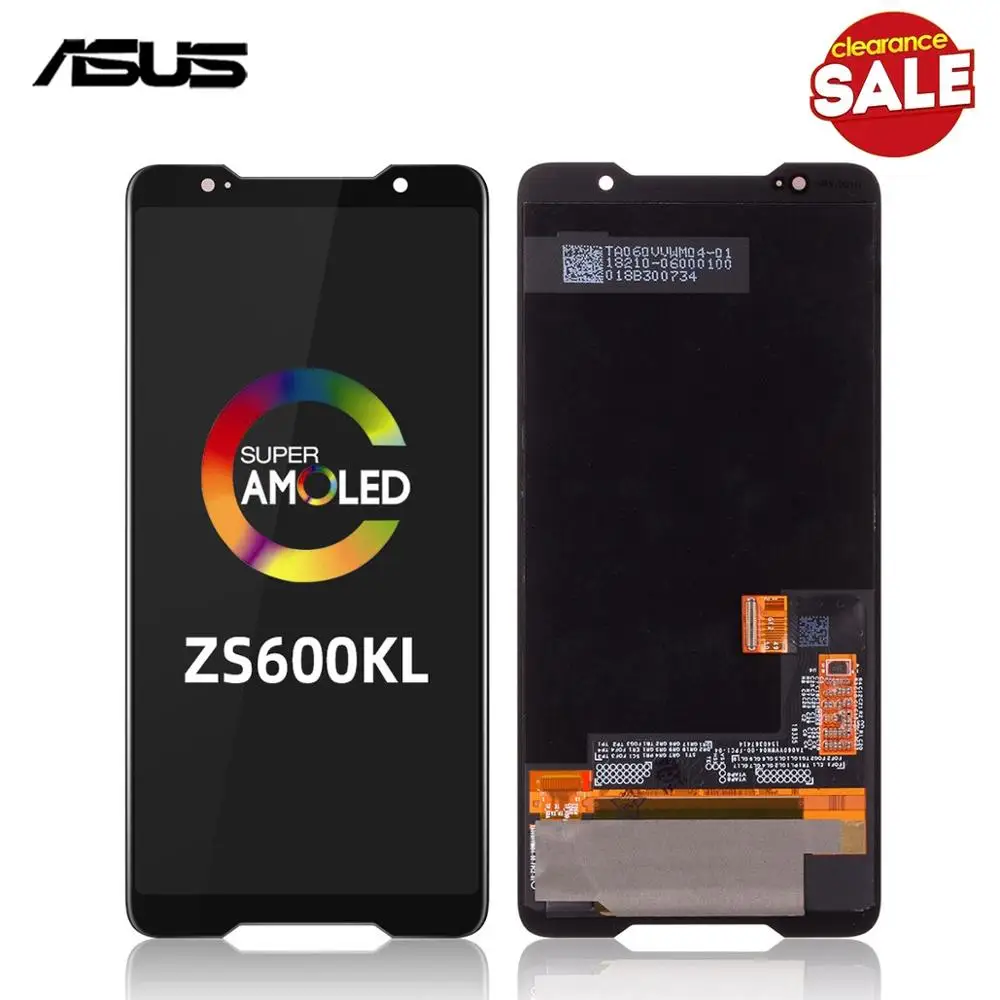 

Original AMOLED Display for ASUS ROG Phone LCD ZS600kl Z01QD Touch Screen Digitizer Replacement Black 6.0 inch