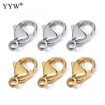 

25pcs/Bag Stainless Steel Lobster Clasps Silver Plated Lobster Claw Clasps For Bracelet Necklace Jewelry Making Findings