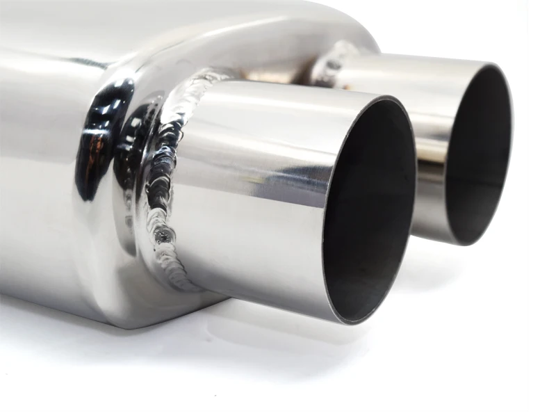1 PCS Double Inner Car Exhaust Tips Universal Exhaust Pipe Stainless Steel Muffler Tips For BMW Old X5 Tailpipe