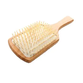 

Square Handle 127-Pin Wooden Human Massage Hair Brush Comb / Pet Grooming