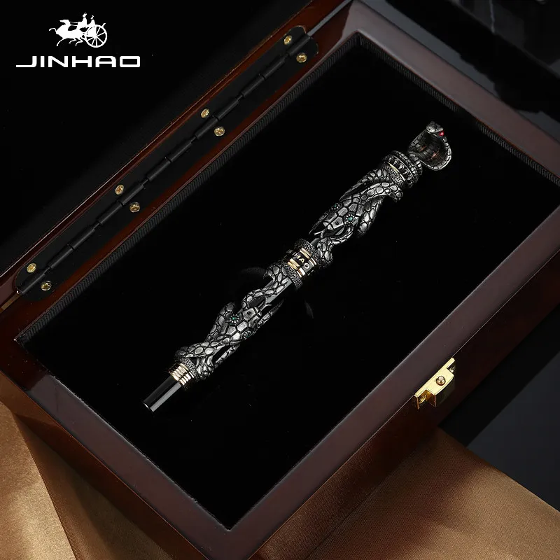 Jinhao змеиная винтажная Роскошная авторучка/авторучка держатель | Отзывы и видеообзор