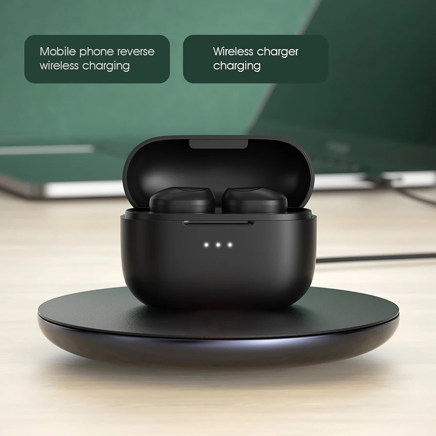 Touch Control Haylou GT5 Wireless Charging Bluetooth Earphones AAC HD Stereo SoundSmart Wearing Detection 24hr battery life