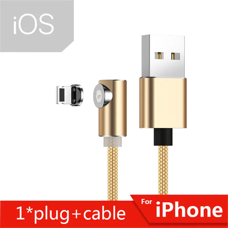 Tkey USB L Тип Магнитный зарядный кабель Micro usb type C зарядный кабель для iphone huawei Быстрый Магнит USB C Шнур адаптер для проводов - Цвет: Silver for iphone