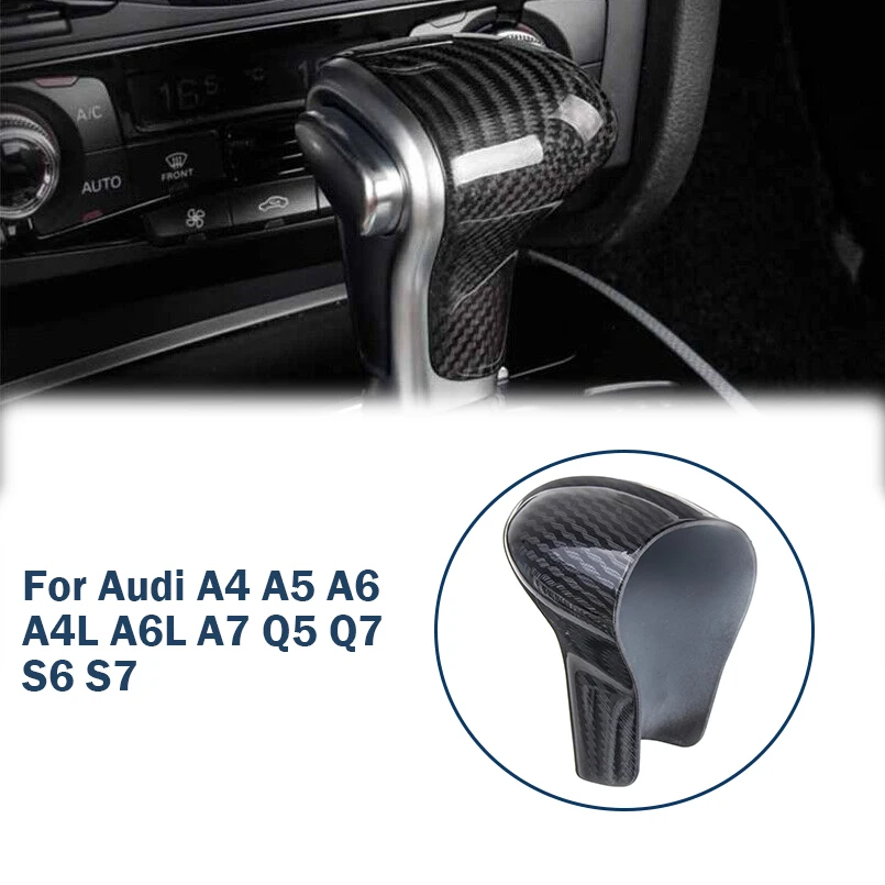 

LHD Car ABS Carbon Fiber Look Speed Gear Shift Knob Cover Cap Sticker Trim For Audi A4 A4L A5 A6 A6L A7 Q5 Q7 S6 S7 2009 -2016
