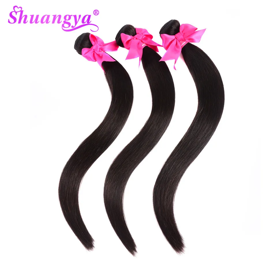 Peruvian Straight Hair 100% Human Hair Bundles 8"-28" Remy Hair Weave Bundles Natural Color Hair Extensions Can Be Restyled