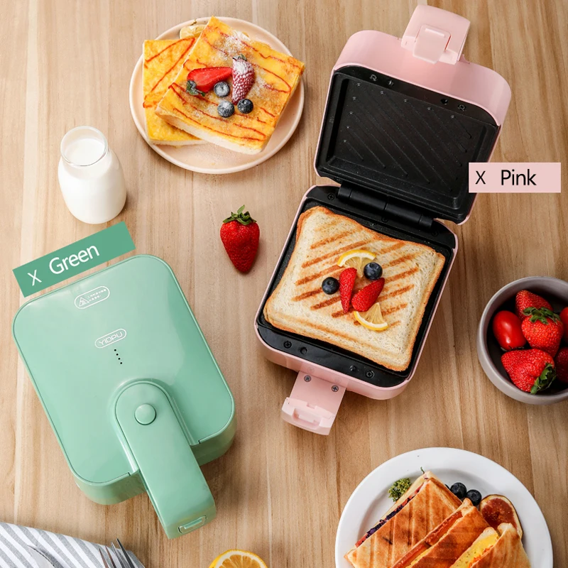 220V Electric Sandwich Maker Waffle Maker Toaster Baking Multifunctional Breakfast Machine Pancake Sandwichera Multibaker 650W 2