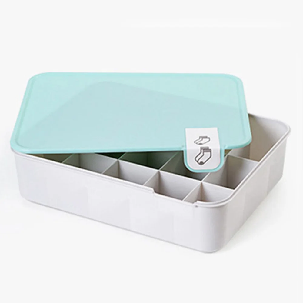 Storage Box Underwear Bra Sock Tie Organizer Home Dust-Proof Case With Lid Storage Box