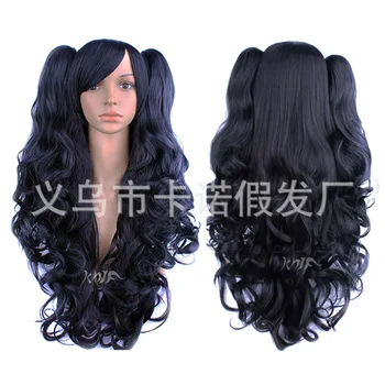 

Good quality hair accessories Anime Cosplay Wigs Black Double Tiger Clip Costume hat Wig hair extension free shipping