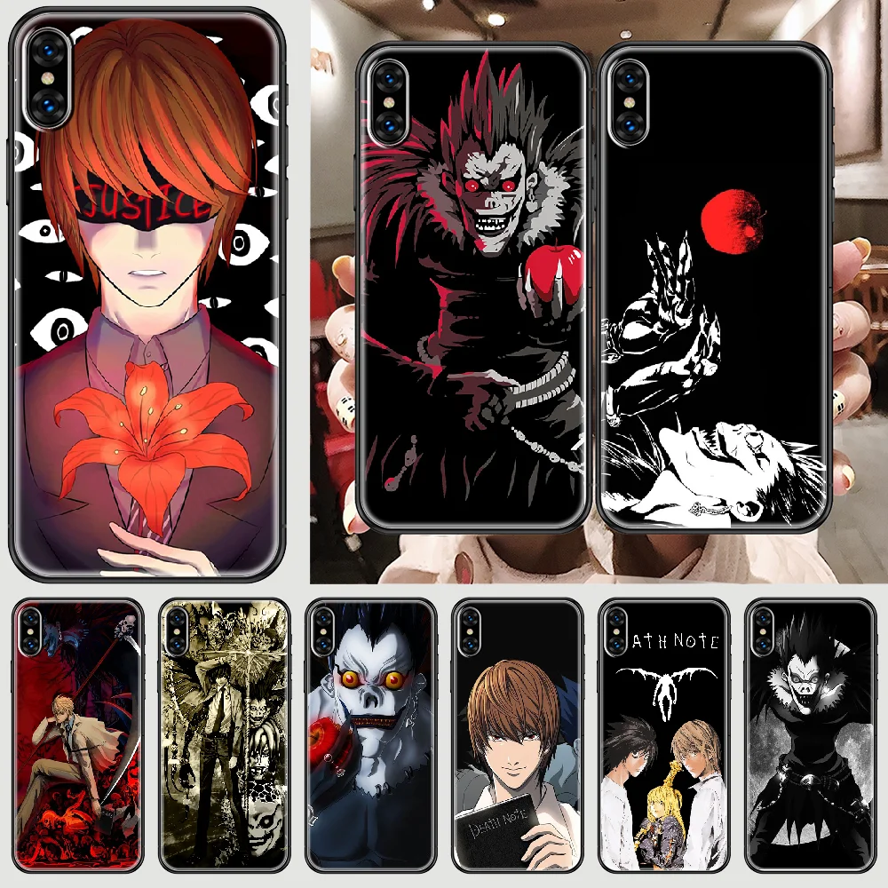 Чехол для телефона DEATH NOTE Модный Черный силиконовый чехол iphone 5 5s se 2 6 6s 7 8 12 mini plus X XS