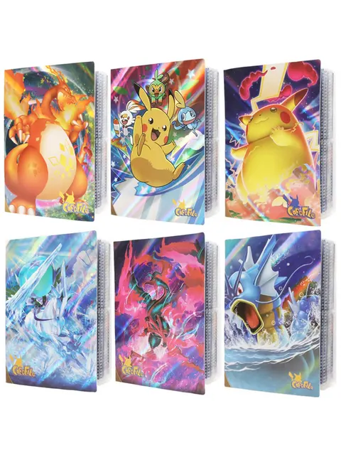 Pokemon Cards Album 240Pcs Cartoon Pikachu Shining Album Cartas Pokemon Book Binder Folder Top Loaded List Vmax Card Collection 2