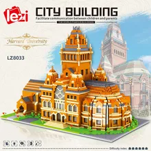 

5379pcs Harvard University Building Block Toys DIY City Street View Teaching Building Model Diamond Brick Children's Toy No Box