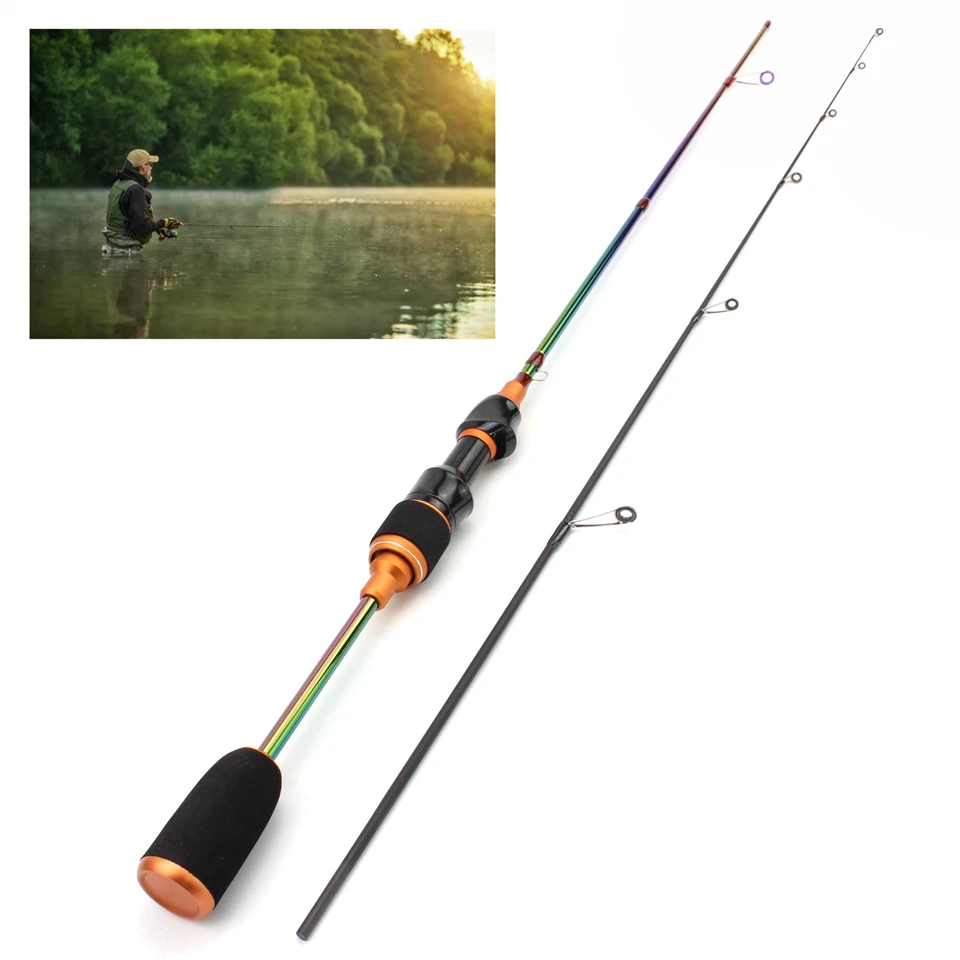 1.8m ul Slow spinning Casting lure rod 3-7g lure ultralight rods ultra  light solid tips pole Colorful beautiful fishing rod
