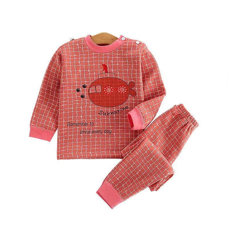 Детская одежда для сна для мальчиков зимние хлопковые комплекты для маленьких девочек Детская домашняя одежда, пижамы для мальчиков, детская одежда для сна, одежда для малышей с героями мультфильмов - Цвет: Style 03