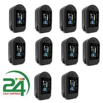 

10 pcs black Finger Pulse Oximeter Oxygen Saturation Monitor Blood Oxygen Monitor Shipping within 24hours (without Battery)