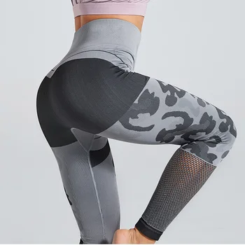 

Women Seamless Leggings For Fitness High Waist Camo Yoga Pants Mesh Go Dry Sport Trousers Workout Running Pants Gym Tights Women