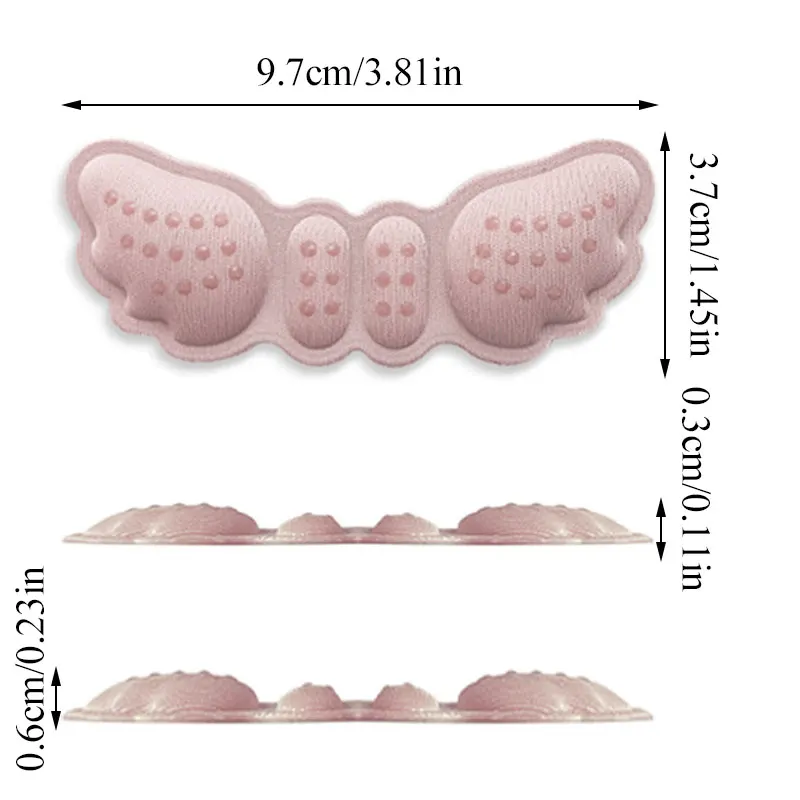 Обувь Butterfly стельки для обуви на каблуках наклейки на пятки обувь регулировка длины пятки мягкие противоскользящие протекторы для ног